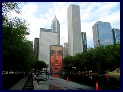 Millennium Park 48 - Crown Fountain, Prudential and Aon Center